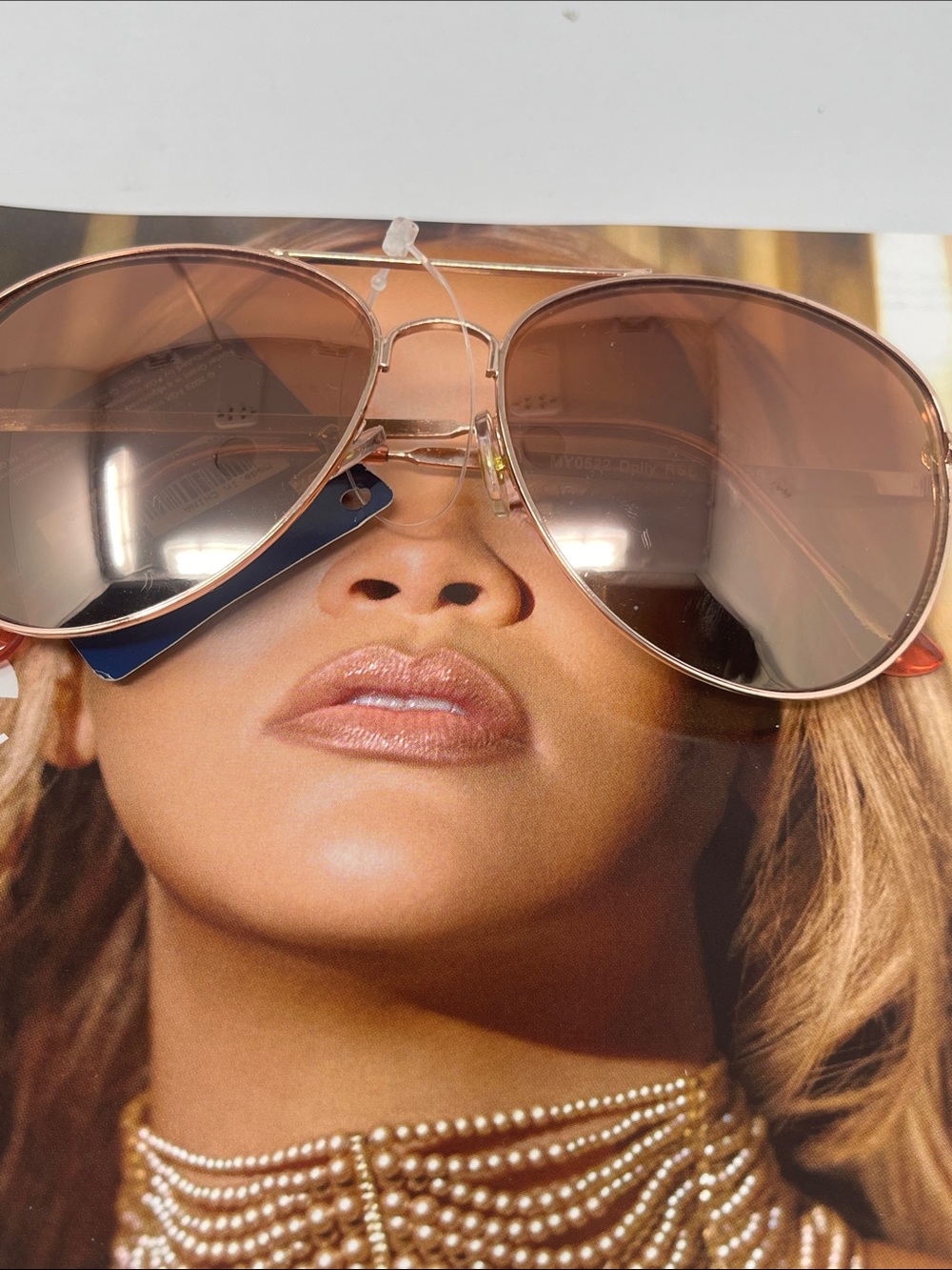Aviator Sunglasses | Rose gold tone | 100% UVA-UVB protection - Picture 2 of 7